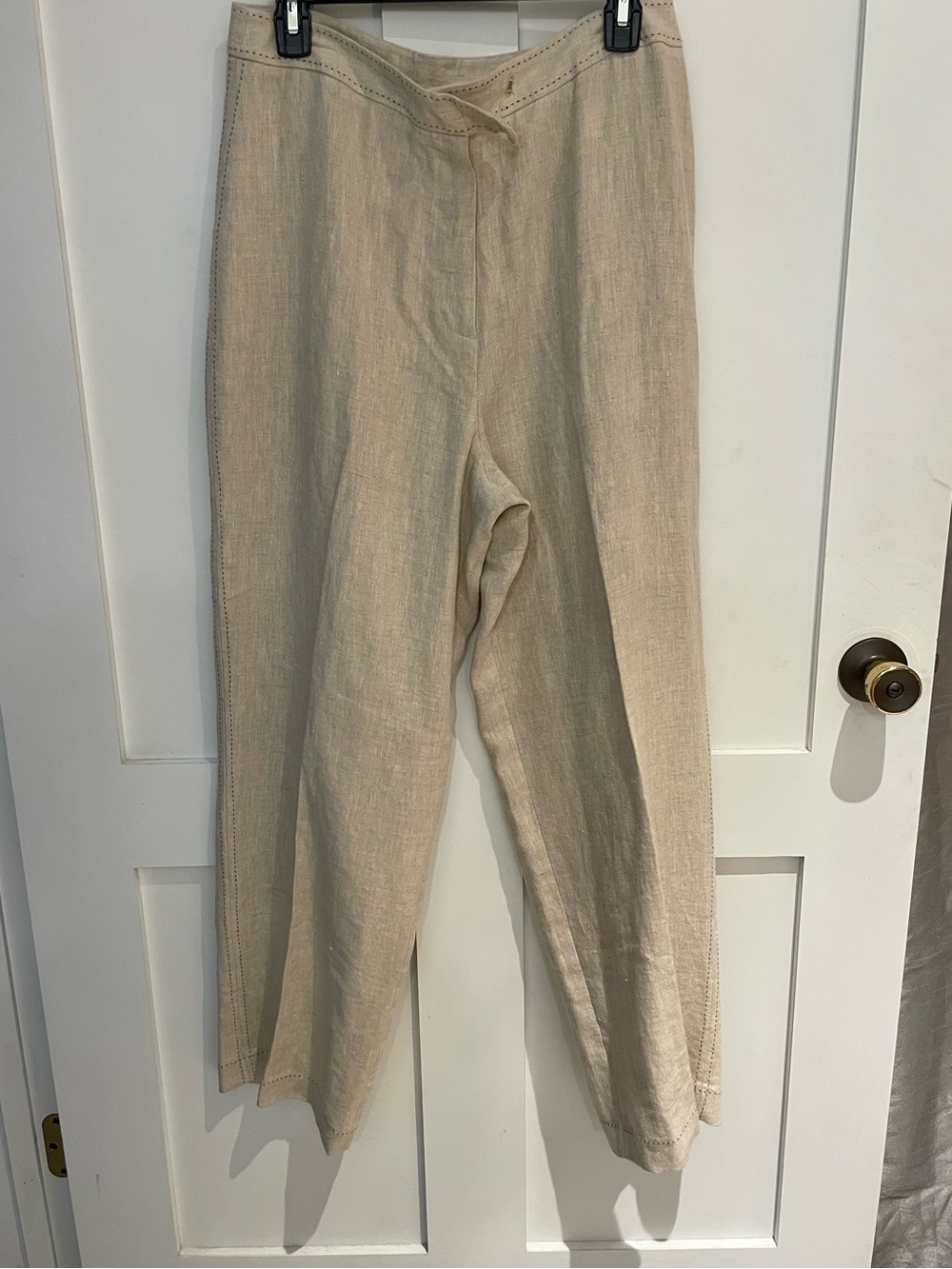 Vintage Eagle’s Eye NWT 100% Linen women’s Size 12 trousers in soft tan